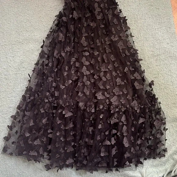 Betsey Johnson Black Butterfly Maxi Dress - Picture 3 of 5